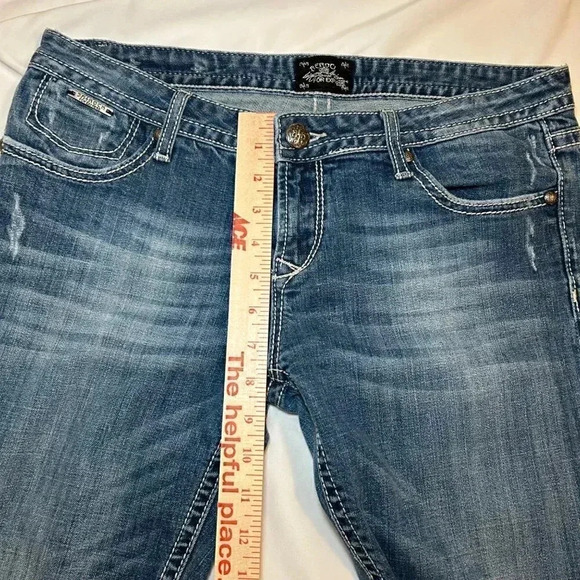 ReRock for Express Size 12 Women’s Flare Jeans Denim Western Festival Concert - Picture 12 of 14